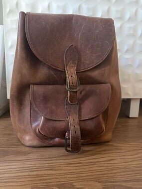 Classic Brown Leather Backpack - Timeless Bag